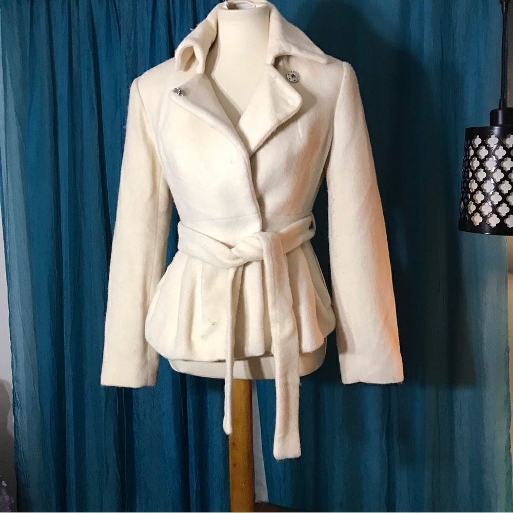 A/X Armani Exchange Cream Wrap Sweater Jacket Size M